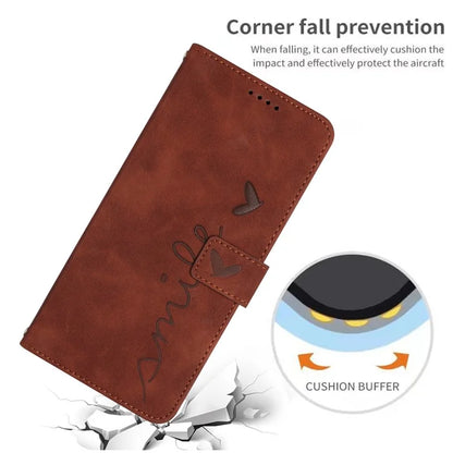 For Oppo A60 4G Case Heart Imprinted PU Leather Wallet Phone Cover with Strap