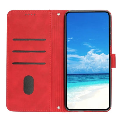 For Oppo A60 4G Case Heart Imprinted PU Leather Wallet Phone Cover with Strap