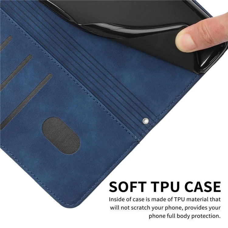 For Oppo A60 4G Case Heart Imprinted PU Leather Wallet Phone Cover with Strap