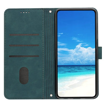 For Oppo A60 4G Case Heart Imprinted PU Leather Wallet Phone Cover with Strap