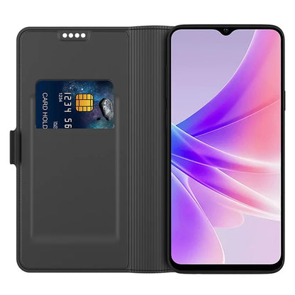 For Oppo A60 4G Case Card Slots Stand Phone Leather Cover Dual Magnetic Clasps