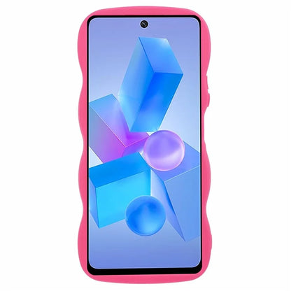 XL Series For Infinix Hot 40 / Hot 40 Pro Case Curly Wave Frame TPU Phone Cover