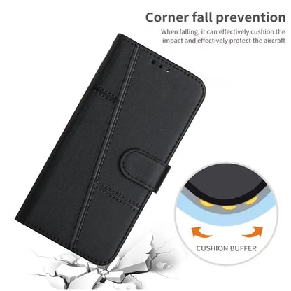 For Oppo A60 4G Case Fall Protection Calf Texture PU Leather Wallet Phone Cover