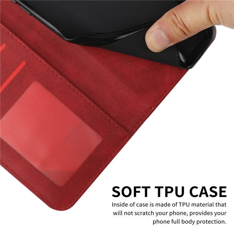 For Oppo A60 4G Case Fall Protection Calf Texture PU Leather Wallet Phone Cover