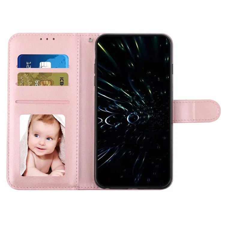 For Oppo A60 4G Case Fall Protection Calf Texture PU Leather Wallet Phone Cover