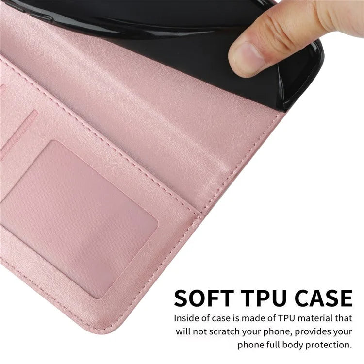 For Oppo A60 4G Case Fall Protection Calf Texture PU Leather Wallet Phone Cover