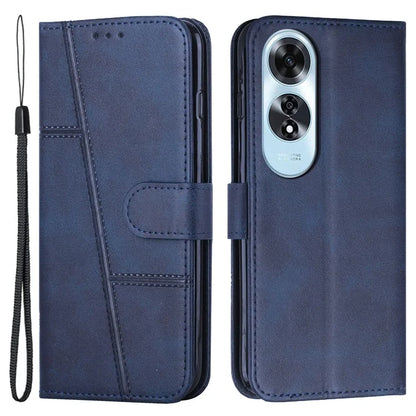 For Oppo A60 4G Case Fall Protection Calf Texture PU Leather Wallet Phone Cover