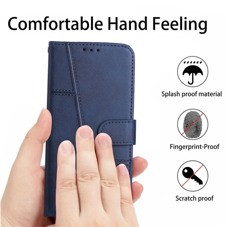 For Oppo A60 4G Case Fall Protection Calf Texture PU Leather Wallet Phone Cover