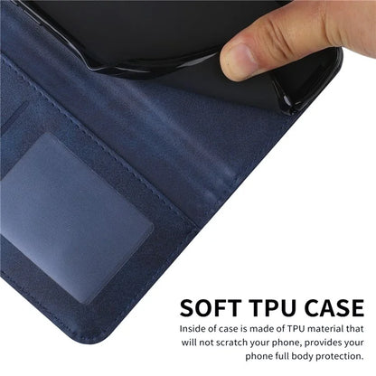 For Oppo A60 4G Case Fall Protection Calf Texture PU Leather Wallet Phone Cover