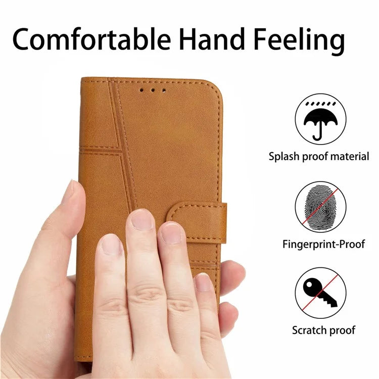 For Oppo A60 4G Case Fall Protection Calf Texture PU Leather Wallet Phone Cover