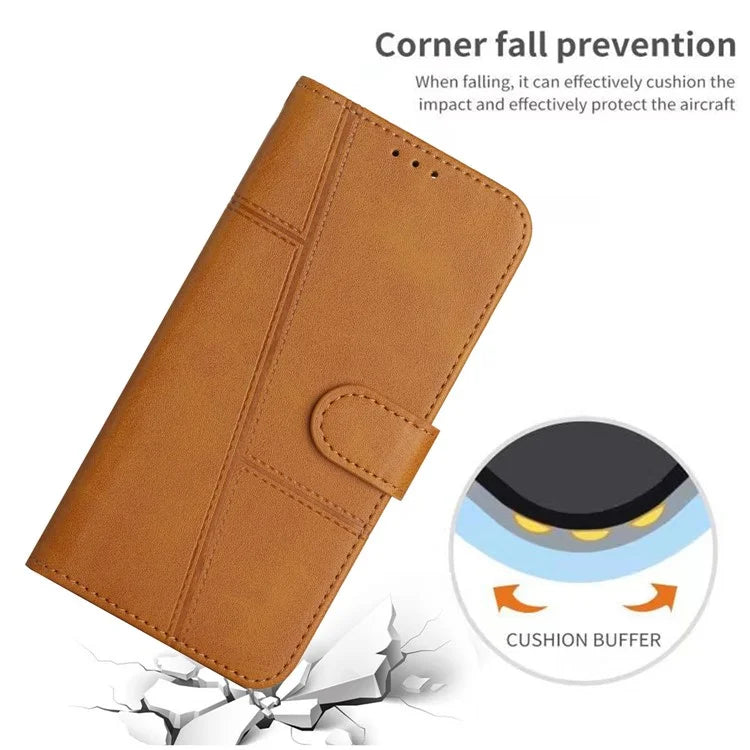 For Oppo A60 4G Case Fall Protection Calf Texture PU Leather Wallet Phone Cover