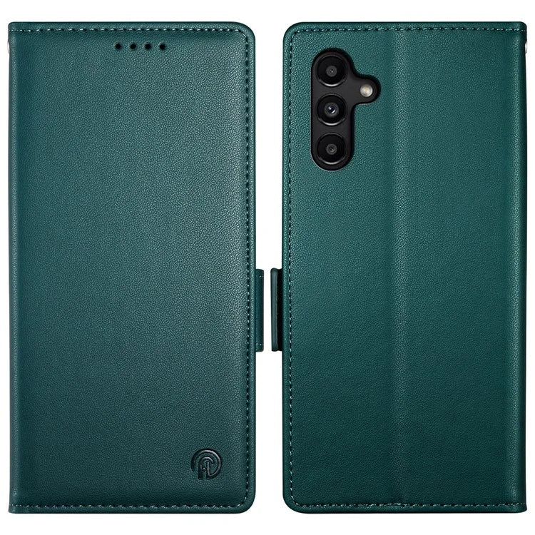 DF-010 For Samsung Galaxy A15 4G / 5G Case Anti-Scratch PU Leather Full Protection Cell Phone Coverish Green