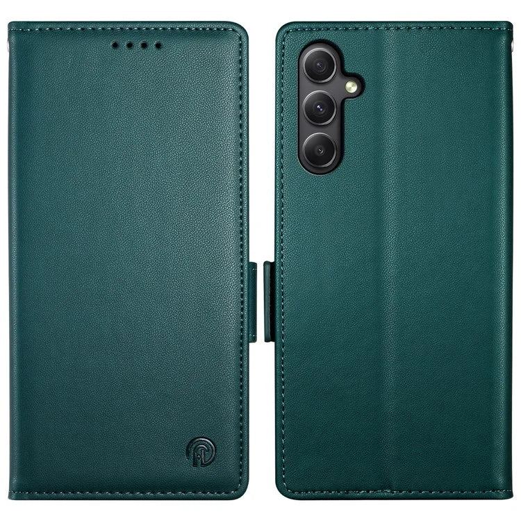 DF-010 For Samsung Galaxy A34 5G Case PU Leather Wallet Stand Phone Coverish Green