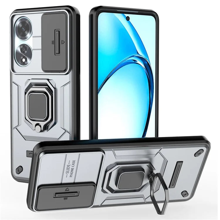 For Oppo A60 4G Case Camshield Kickstand PC+TPU Phone Cover