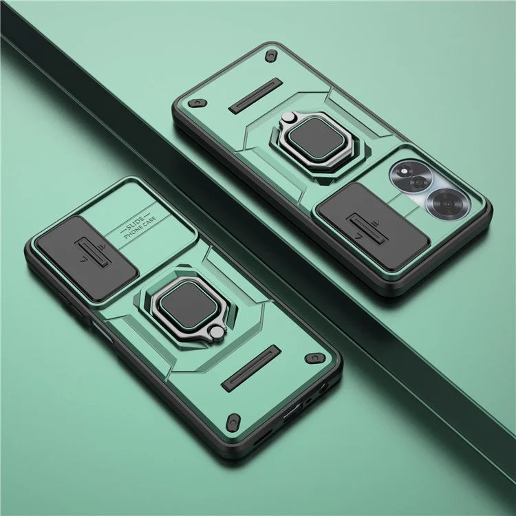 For Oppo A60 4G Case Camshield Kickstand PC+TPU Phone Cover