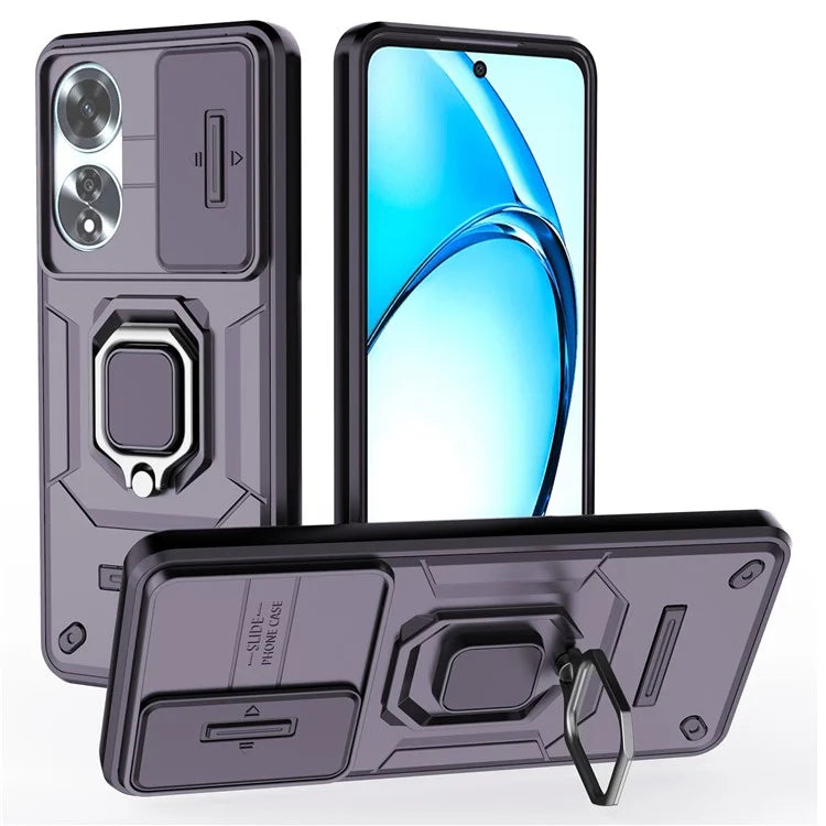 For Oppo A60 4G Case Camshield Kickstand PC+TPU Phone Cover