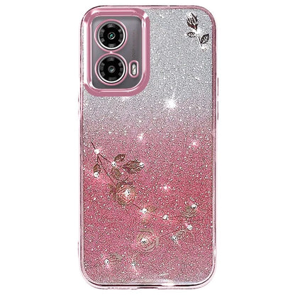 KADEM For Motorola Edge 50 Fusion 5G Case Glitter Rhinestone TPU Phone Cover