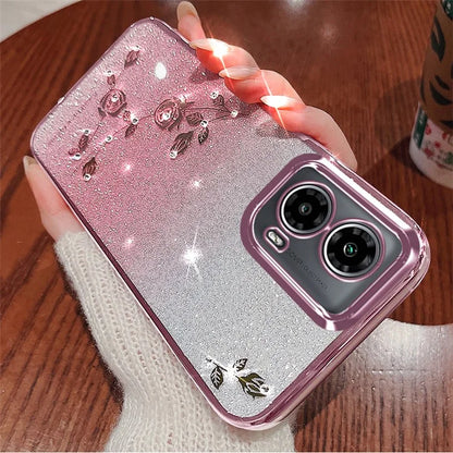 KADEM For Motorola Edge 50 Fusion 5G Case Glitter Rhinestone TPU Phone Cover