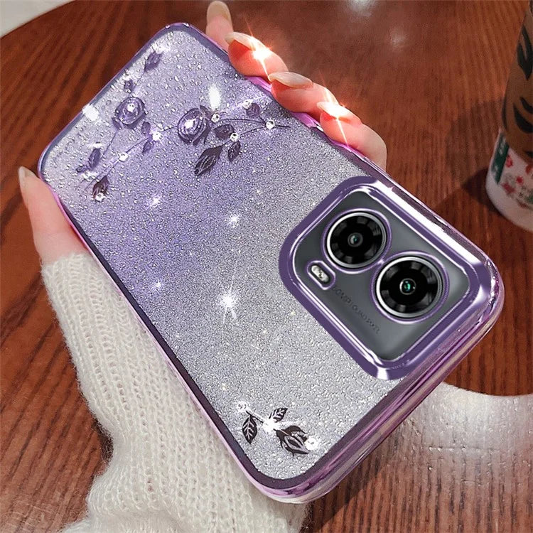 KADEM For Motorola Edge 50 Fusion 5G Case Glitter Rhinestone TPU Phone Cover