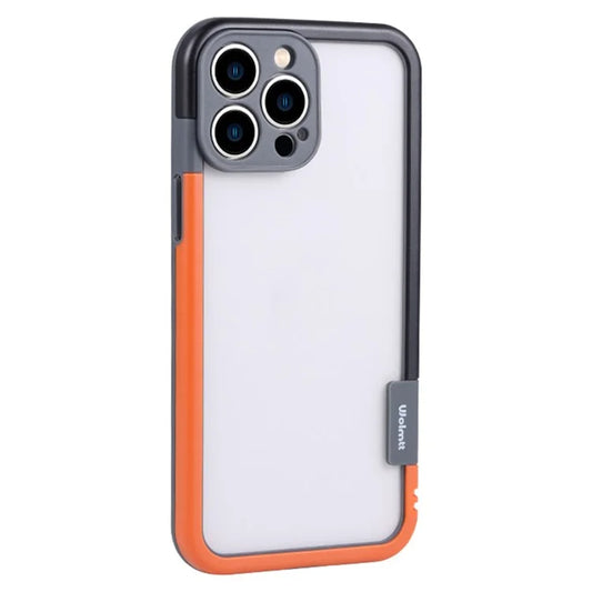 WOLMTT For iPhone 16 Pro Max Case Transparency Back PC+TPU Phone Cover Dual Color Frame