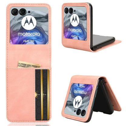 For Motorola Razr 50 5G / Razr 2024 5G Case Separable Design Card Slot Leather+PC Phone Cover