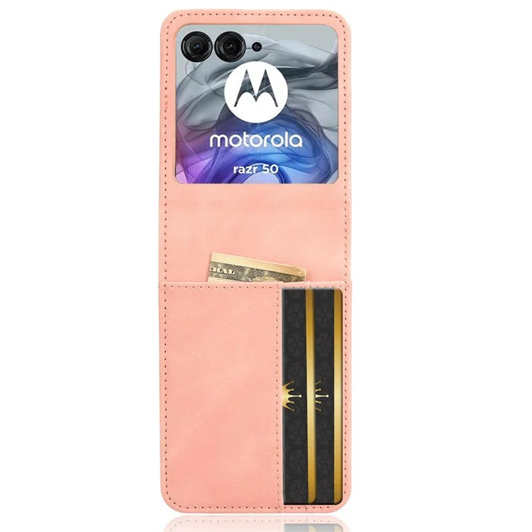 For Motorola Razr 50 5G / Razr 2024 5G Case Separable Design Card Slot Leather+PC Phone Cover