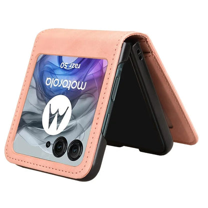 For Motorola Razr 50 5G / Razr 2024 5G Case Separable Design Card Slot Leather+PC Phone Cover