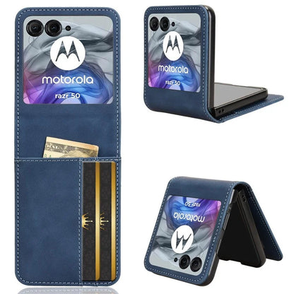 For Motorola Razr 50 5G / Razr 2024 5G Case Separable Design Card Slot Leather+PC Phone Cover