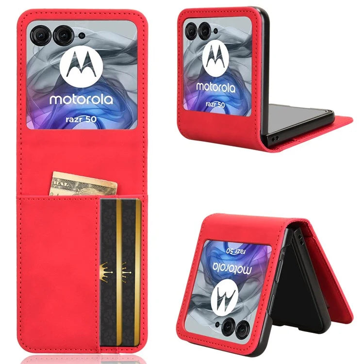 For Motorola Razr 50 5G / Razr 2024 5G Case Separable Design Card Slot Leather+PC Phone Cover