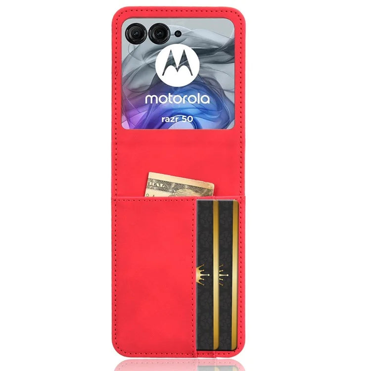 For Motorola Razr 50 5G / Razr 2024 5G Case Separable Design Card Slot Leather+PC Phone Cover