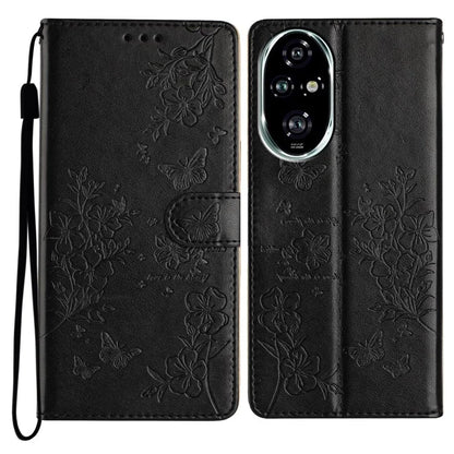 For Honor 200 5G Wallet Phone Case Butterfly Floral Imprint Leather Flip Cover