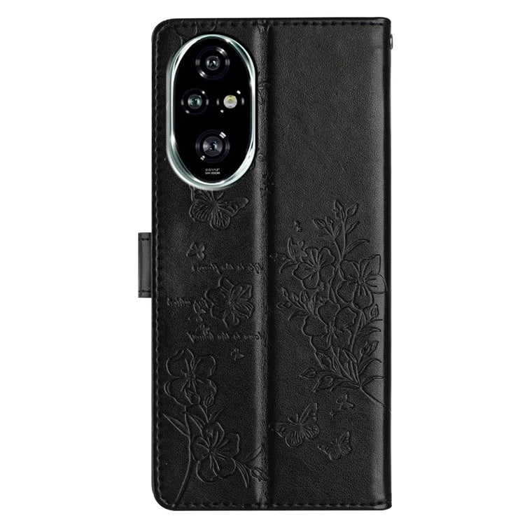 For Honor 200 5G Wallet Phone Case Butterfly Floral Imprint Leather Flip Cover