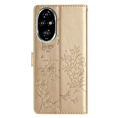 For Honor 200 5G Wallet Phone Case Butterfly Floral Imprint Leather Flip Cover