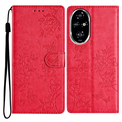 For Honor 200 5G Wallet Phone Case Butterfly Floral Imprint Leather Flip Cover