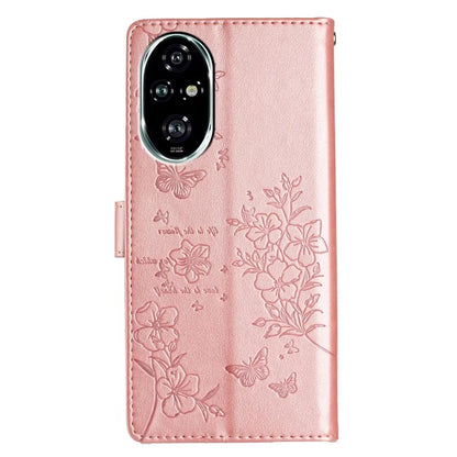 For Honor 200 5G Wallet Phone Case Butterfly Floral Imprint Leather Flip Cover