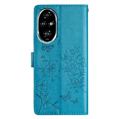 For Honor 200 5G Wallet Phone Case Butterfly Floral Imprint Leather Flip Cover