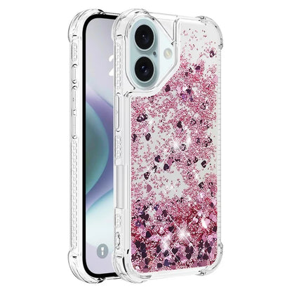 YB Quicksand Series-1 For iPhone 16 Case Glitter Liquid Anti-Drop TPU Phone Cover