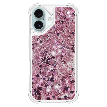 YB Quicksand Series-1 For iPhone 16 Case Glitter Liquid Anti-Drop TPU Phone Cover