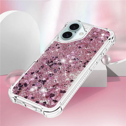 YB Quicksand Series-1 For iPhone 16 Case Glitter Liquid Anti-Drop TPU Phone Cover