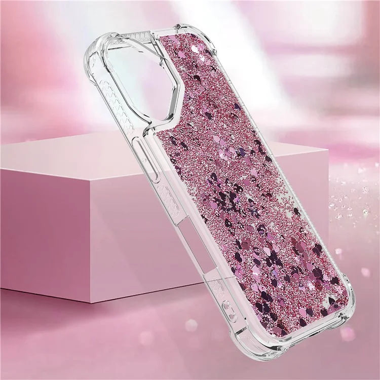 YB Quicksand Series-1 For iPhone 16 Case Glitter Liquid Anti-Drop TPU Phone Cover