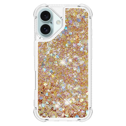 YB Quicksand Series-1 For iPhone 16 Case Glitter Liquid Anti-Drop TPU Phone Cover