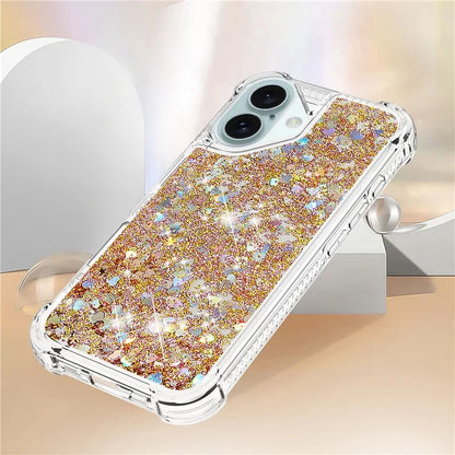 YB Quicksand Series-1 For iPhone 16 Case Glitter Liquid Anti-Drop TPU Phone Cover