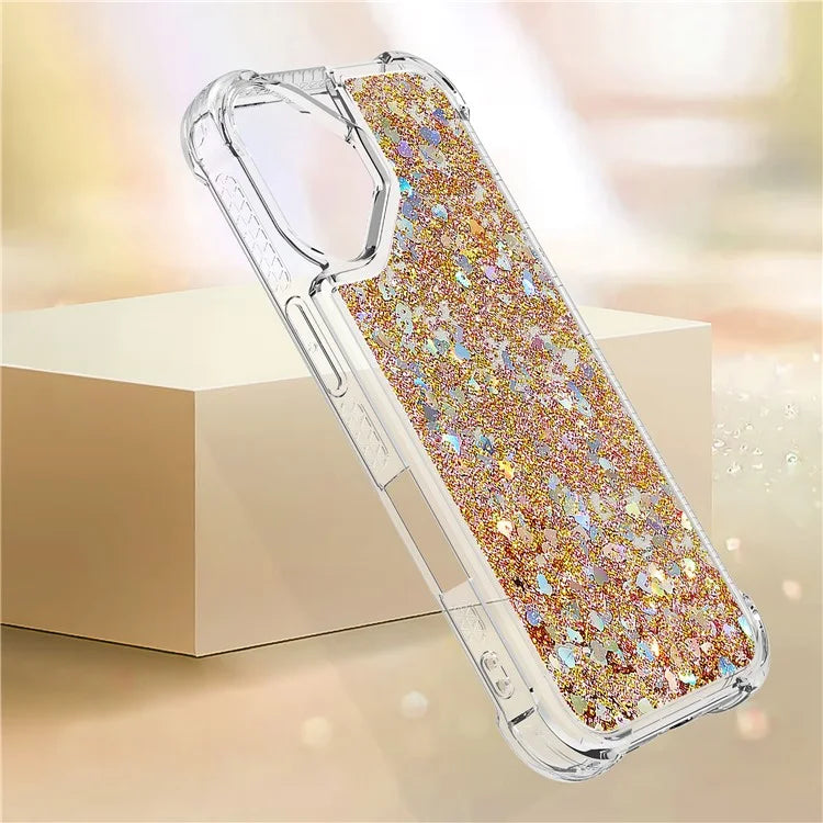 YB Quicksand Series-1 For iPhone 16 Case Glitter Liquid Anti-Drop TPU Phone Cover