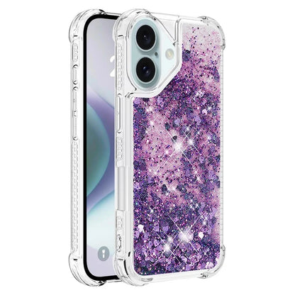 YB Quicksand Series-1 For iPhone 16 Case Glitter Liquid Anti-Drop TPU Phone Cover