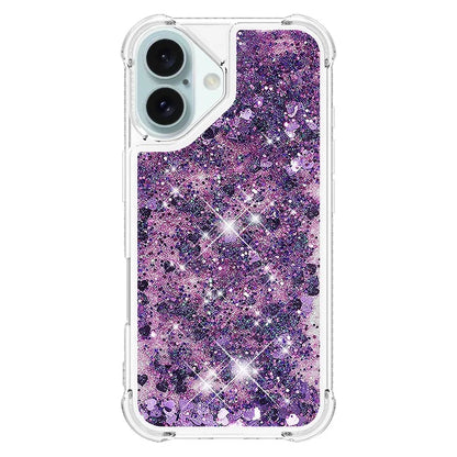 YB Quicksand Series-1 For iPhone 16 Case Glitter Liquid Anti-Drop TPU Phone Cover