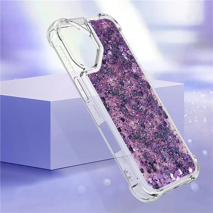 YB Quicksand Series-1 For iPhone 16 Case Glitter Liquid Anti-Drop TPU Phone Cover