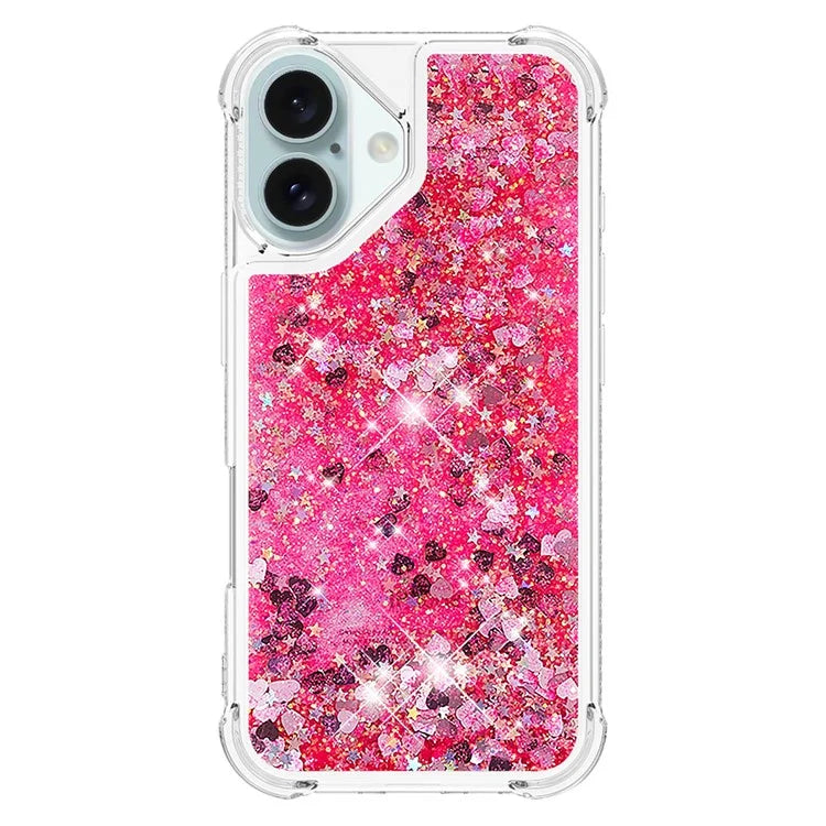 YB Quicksand Series-1 For iPhone 16 Case Glitter Liquid Anti-Drop TPU Phone Cover