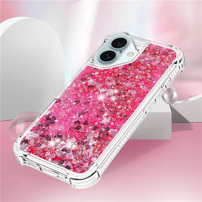 YB Quicksand Series-1 For iPhone 16 Case Glitter Liquid Anti-Drop TPU Phone Cover