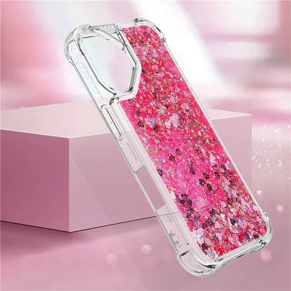 YB Quicksand Series-1 For iPhone 16 Case Glitter Liquid Anti-Drop TPU Phone Cover