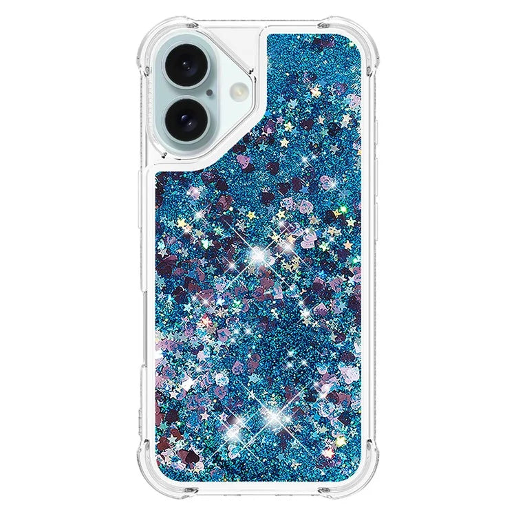 YB Quicksand Series-1 For iPhone 16 Case Glitter Liquid Anti-Drop TPU Phone Cover